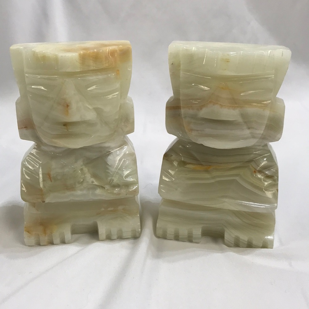 Vintage Stone Figural Bookends